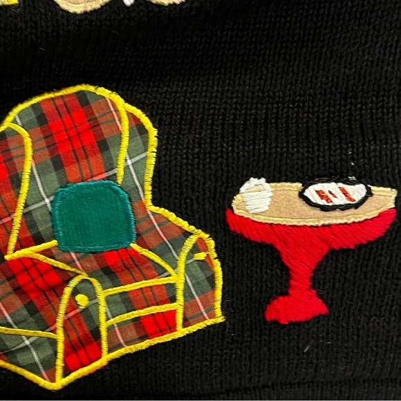 Ugly Christmas Sweater Red Size Large Vintage - Picture 7 of 9